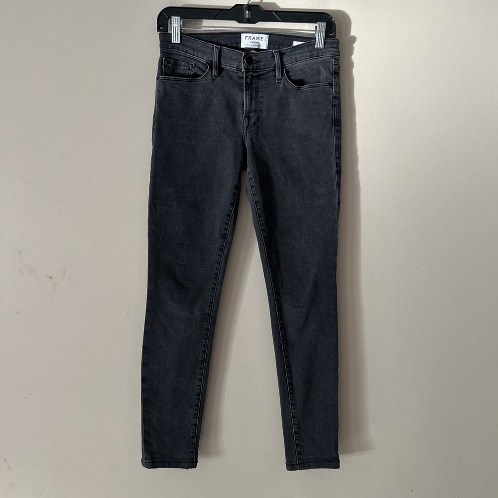 FRAME Jeans Size 27 Le Skinny de Jeanne Womens Black Denim